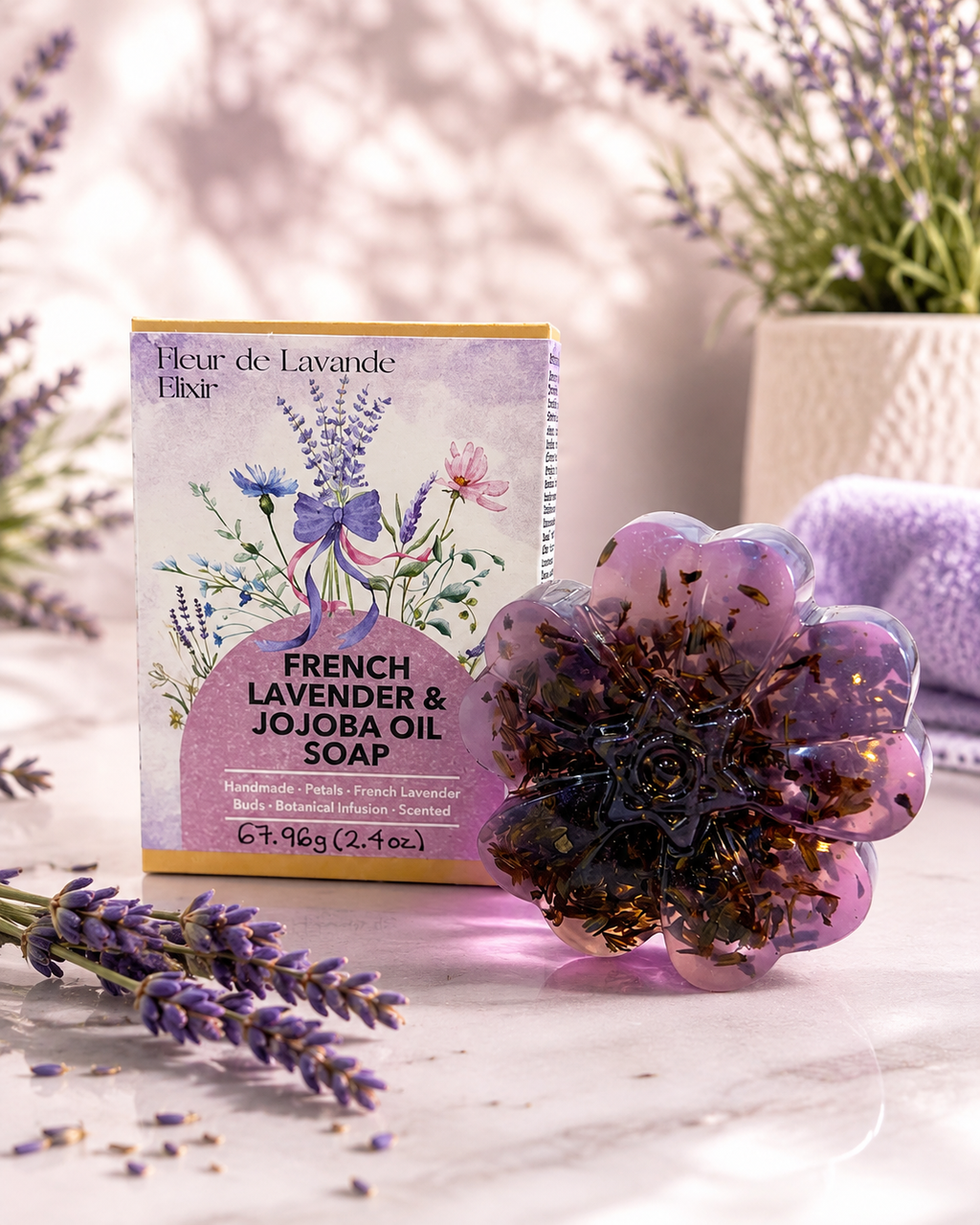 Fleur de Lavande Elixir Jojoba Oil Soap Handcrafted