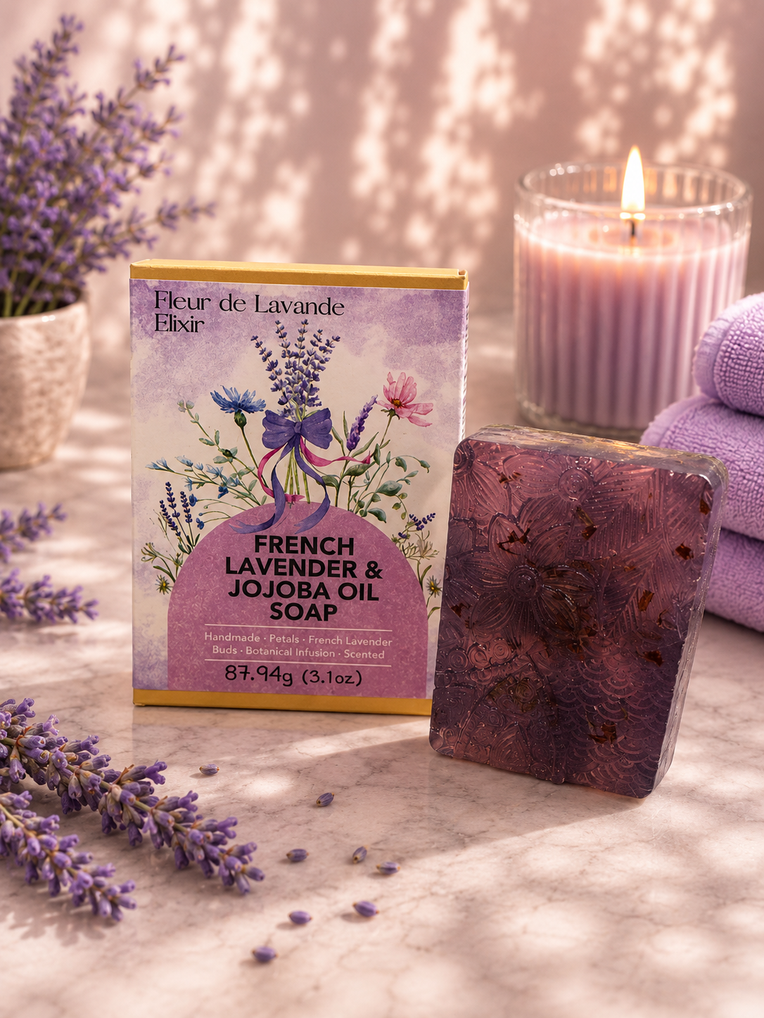 Fleur de Lavande Elixir Jojoba Oil Soap Handcrafted