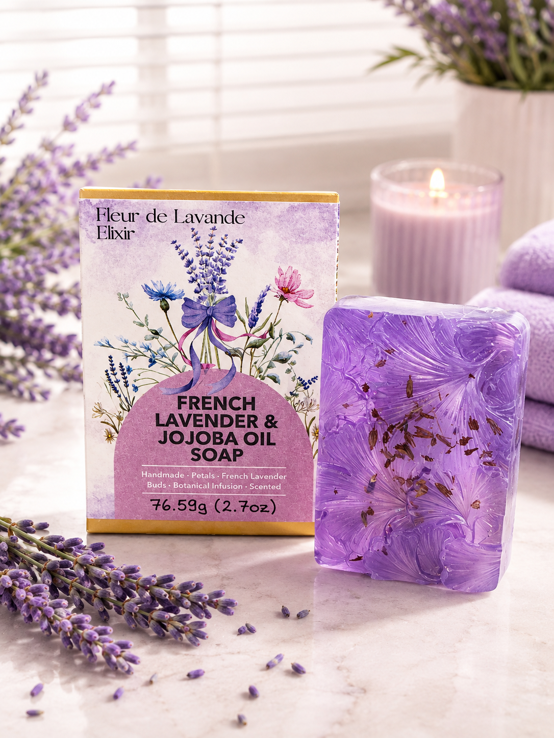 Fleur de Lavande Elixir Jojoba Oil Soap Handcrafted