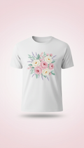 Custom Floral Sublimation T-Shirt