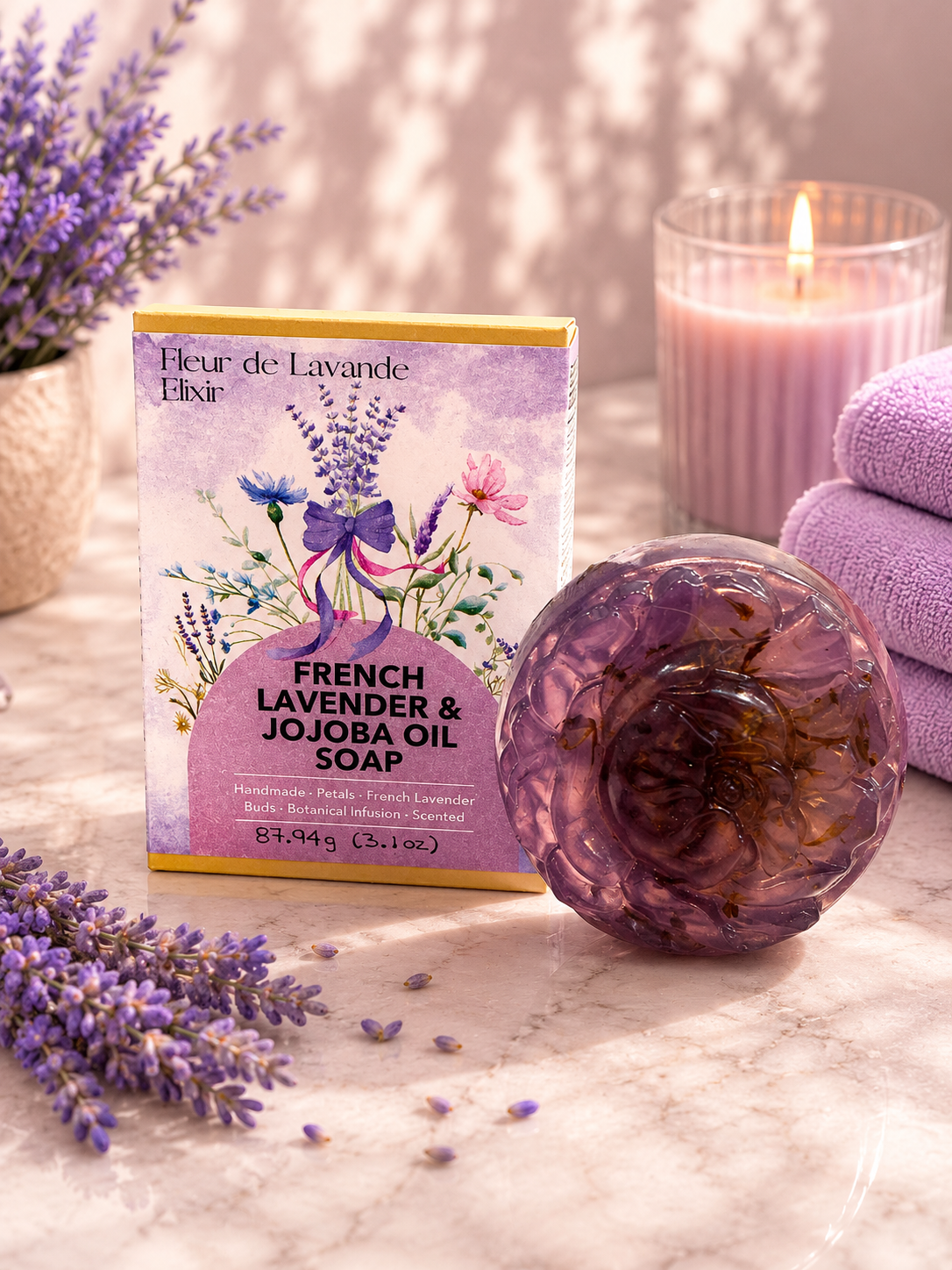 Fleur de Lavande Elixir Jojoba Oil Soap Handcrafted