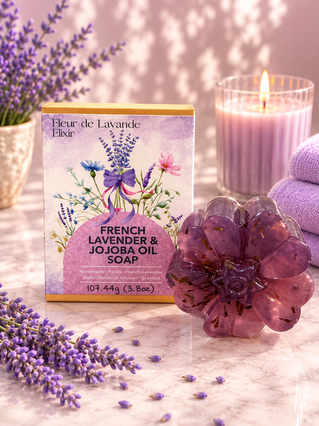 Fleur de Lavande Elixir Jojoba Oil Soap Handcrafted