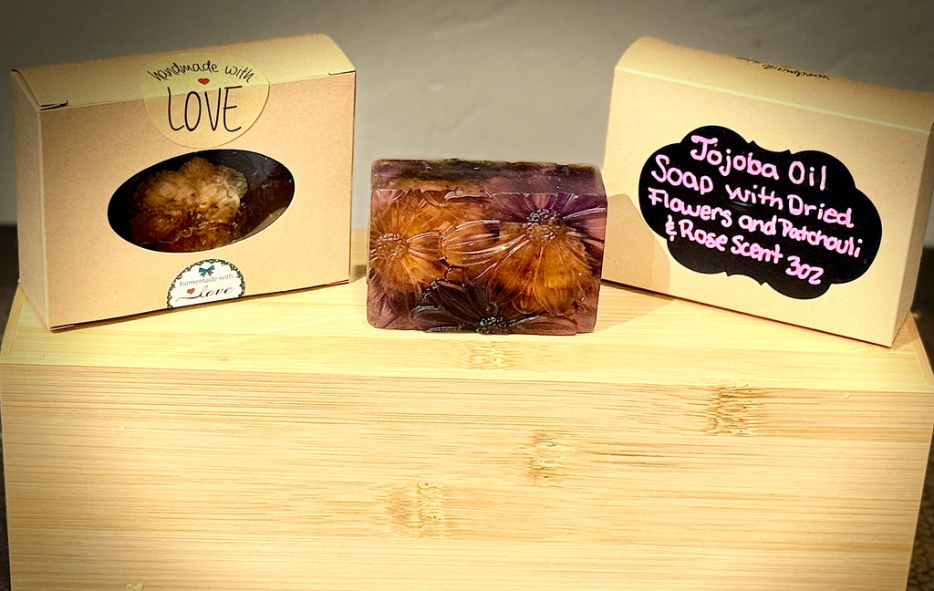 Jojoba Oil Soap With Dried Lavender Buds and Fragrance