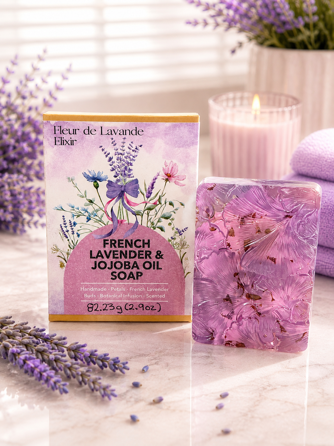 Fleur de Lavande Elixir Jojoba Oil Soap Handcrafted