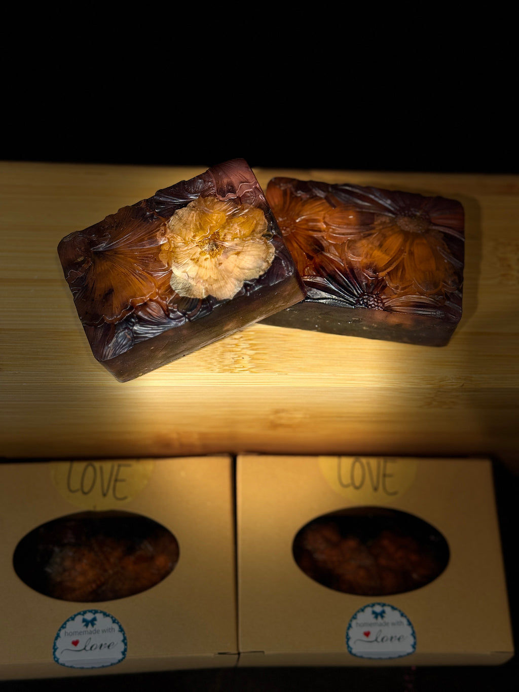 Jojoba Oil Soap With Dried Lavender Buds and Fragrance