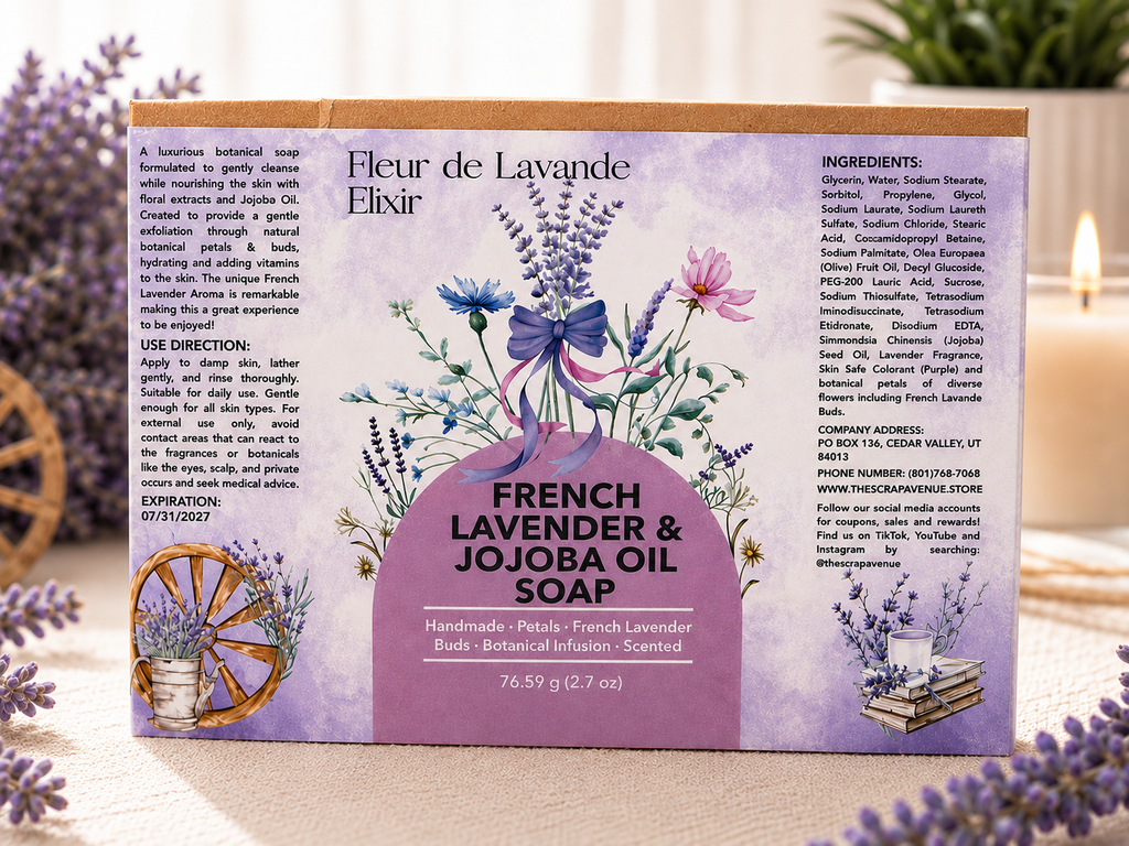 Fleur de Lavande Elixir Jojoba Oil Soap Handcrafted