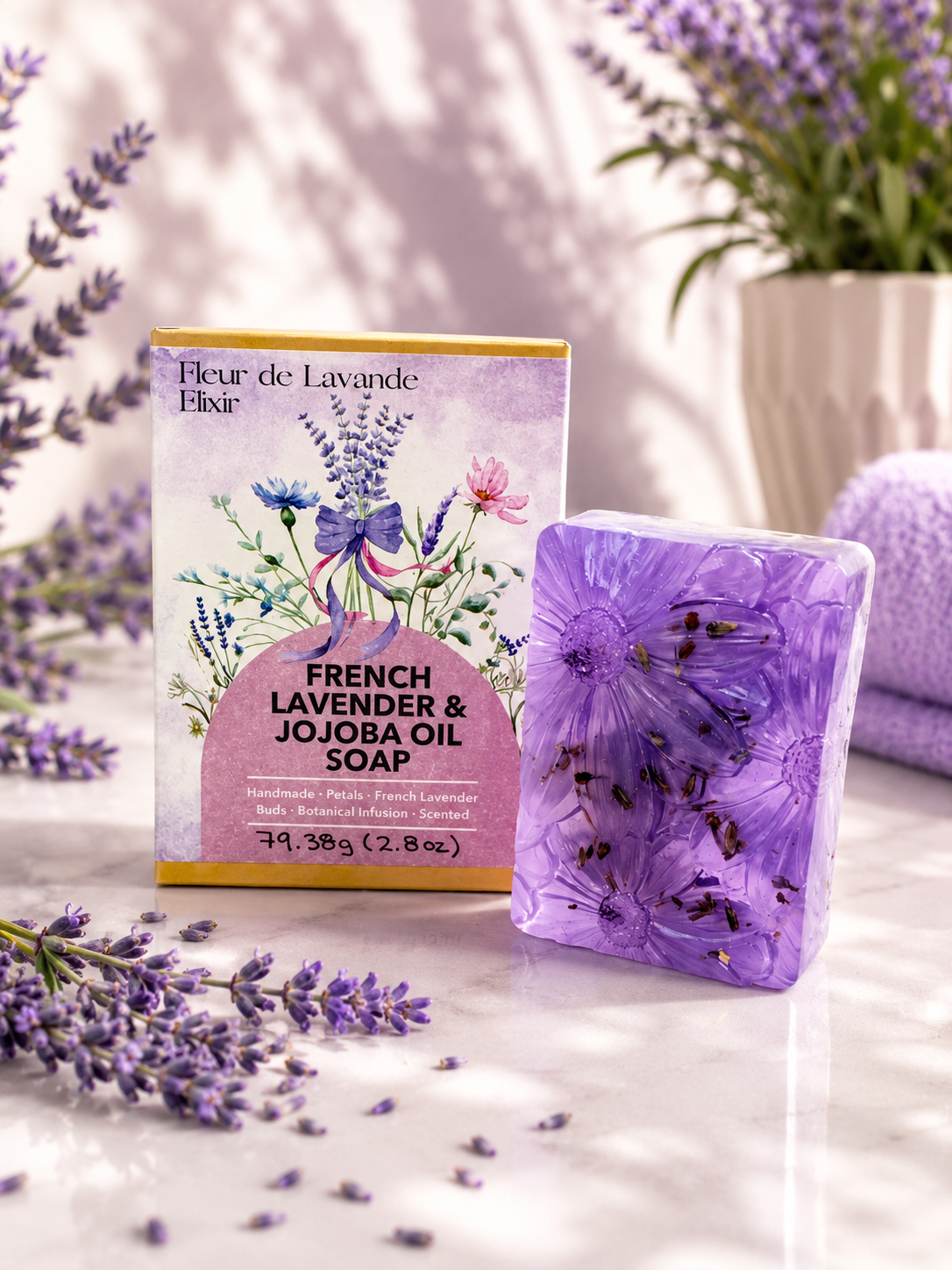 Fleur de Lavande Elixir Jojoba Oil Soap Handcrafted