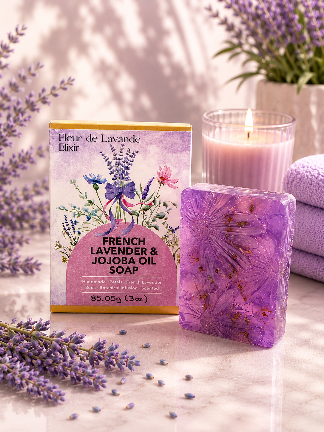 Fleur de Lavande Elixir Jojoba Oil Soap Handcrafted