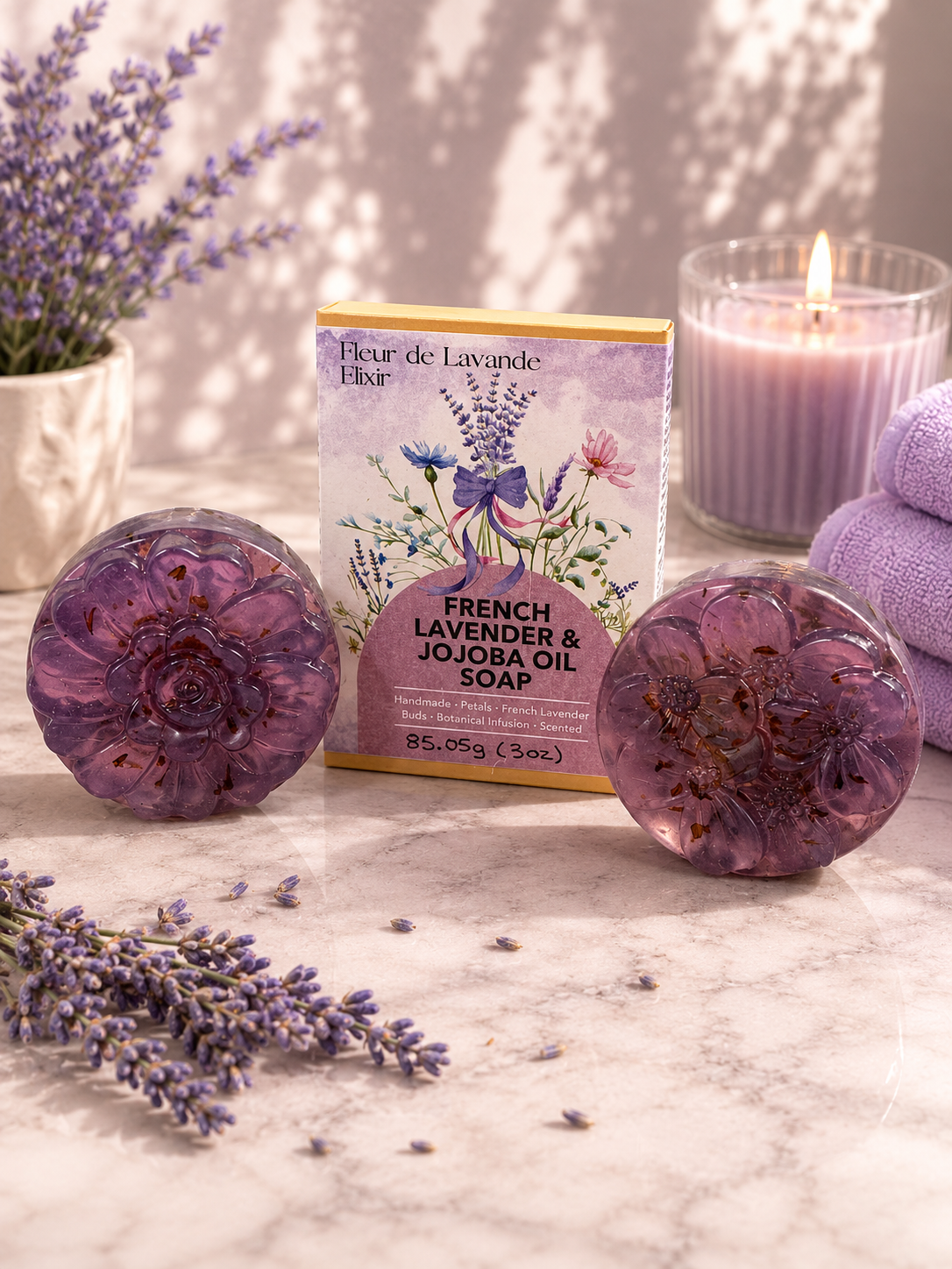 Fleur de Lavande Elixir Jojoba Oil Soap Handcrafted
