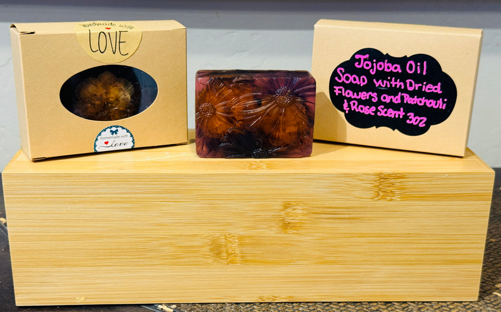 Jojoba Oil Soap With Dried Lavender Buds and Fragrance
