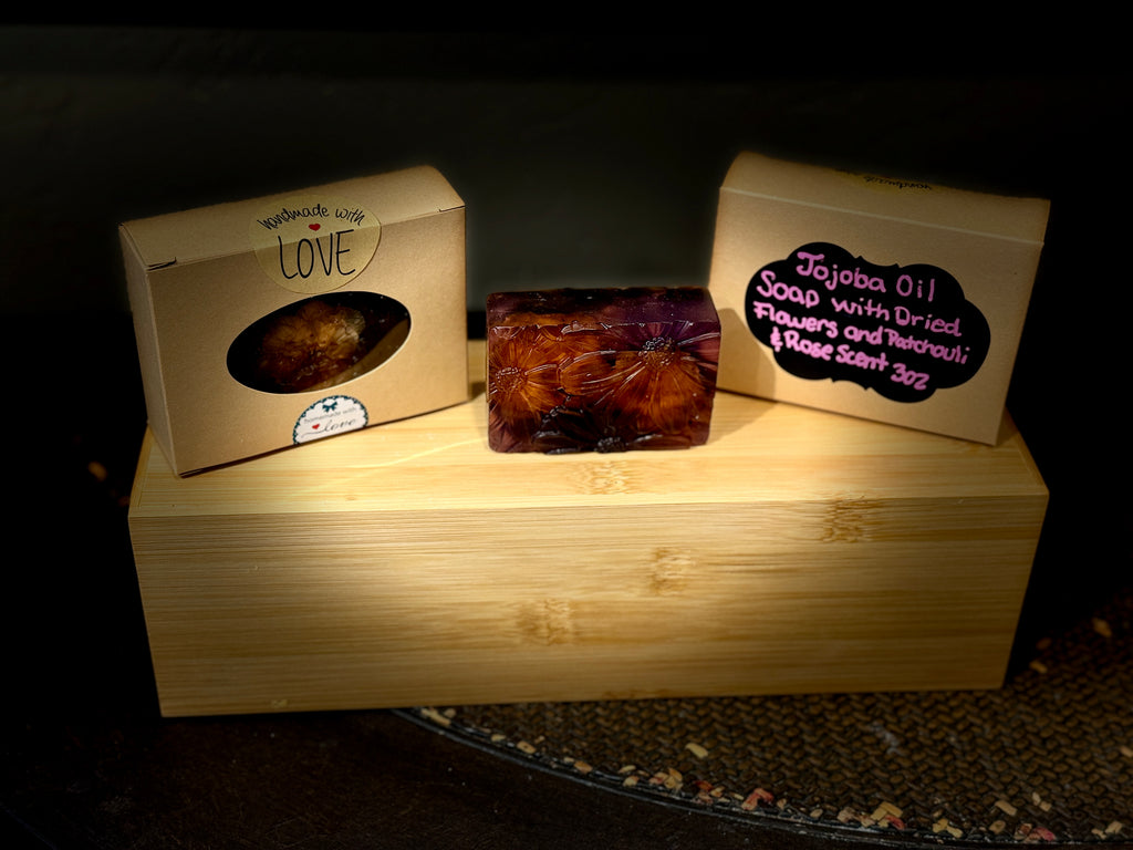 Jojoba Oil Soap With Dried Lavender Buds and Fragrance