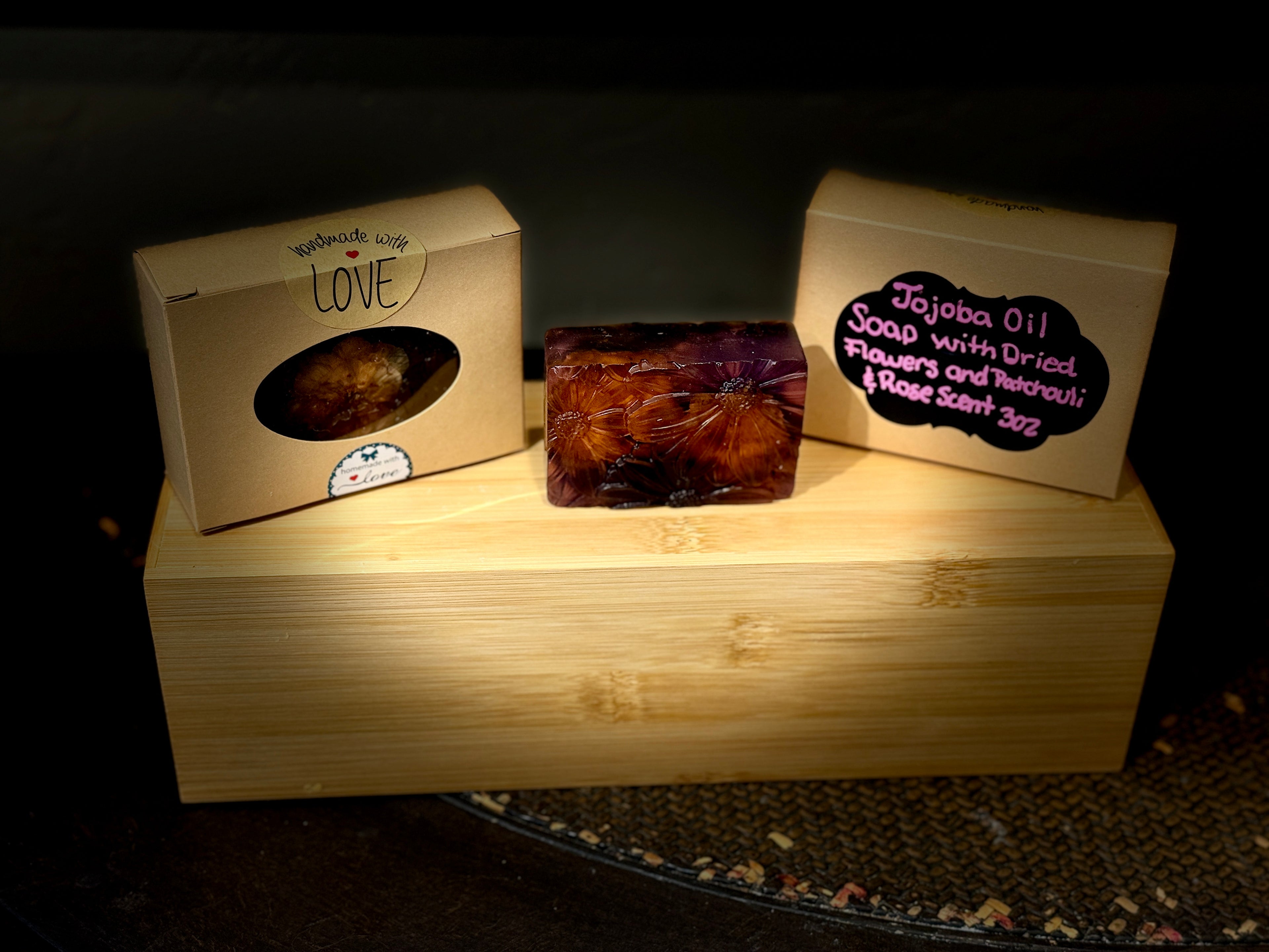 Jojoba Oil Soap With Dried Lavender Buds and Fragrance