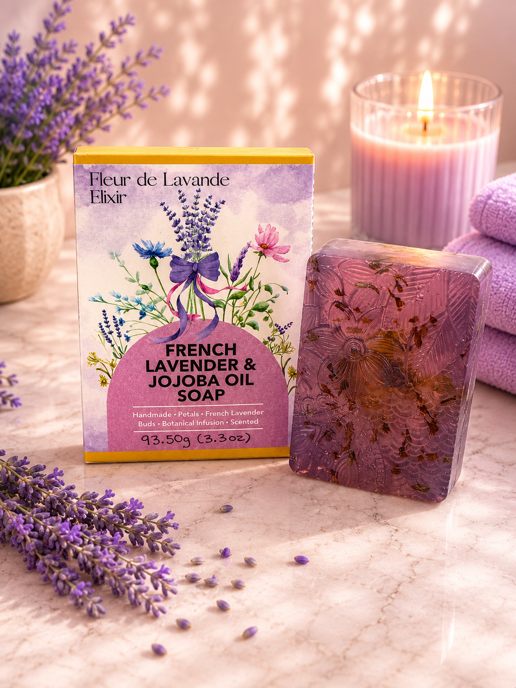 Fleur de Lavande Elixir Jojoba Oil Soap Handcrafted